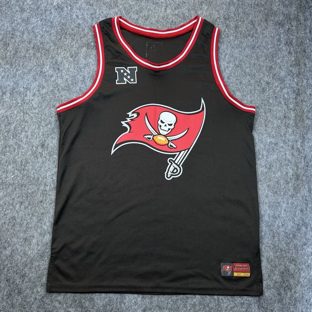 NFL Tampa Bay Buccaneers Men's Tank Top Jersey Sleeveless Brown Red Size Large